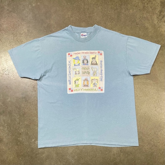 Vintage 1998 Girl Scout Council T-Shirt XL Together We Make America USA Hanes - Picture 1 of 7